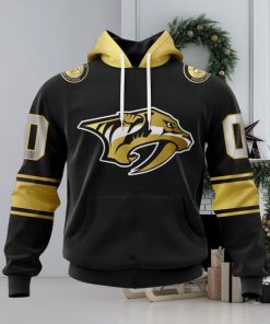 NHL Nashville Predators Special Black And Gold Design Hoodie