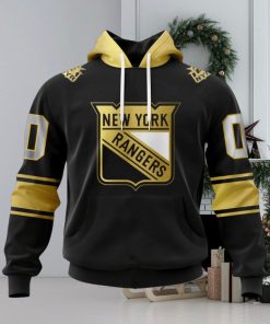 NHL New York Rangers Special Black And Gold Design Hoodie