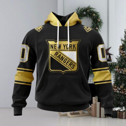 NHL New York Rangers Special Black And Gold Design Hoodie