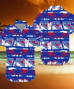 NHL New York Rangers Summer Coconut Tree Hawaiian Set