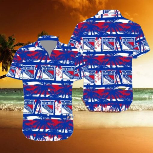 NHL New York Rangers Summer Coconut Tree Hawaiian Set