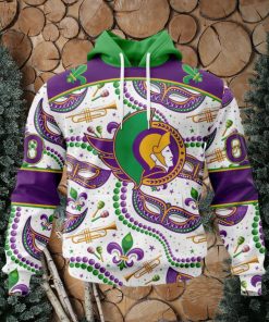 NHL Ottawa Senators Special Mardi Gras Design Hoodie