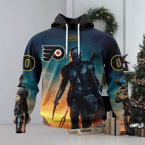 NHL Philadelphia Flyers Special Star Wars The Mandalorian Design Hoodie