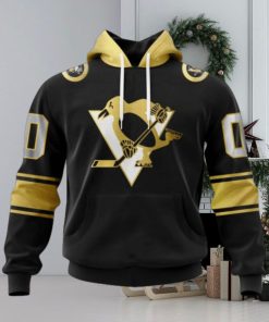 NHL Pittsburgh Penguins Special Black And Gold Design Hoodie