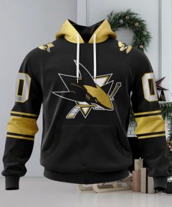 NHL San Jose Sharks Special Black And Gold Design Hoodie