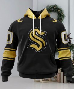 NHL Seattle Kraken Special Black And Gold Design Hoodie