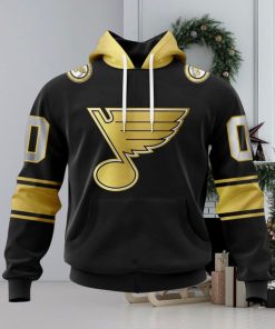 NHL St. Louis Blues Special Black And Gold Design Hoodie