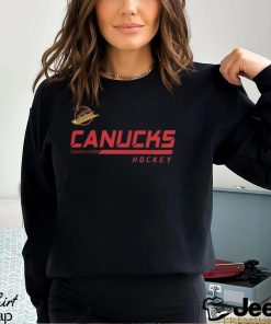 NHL Vancouver Canucks Hockey Canucks Black Skate Logo T Shirt