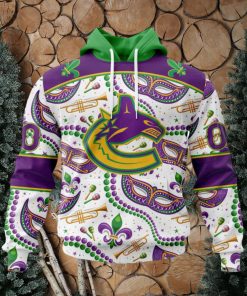 NHL Vancouver Canucks Special Mardi Gras Design Hoodie