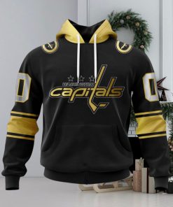 NHL Washington Capitals Special Black And Gold Design Hoodie