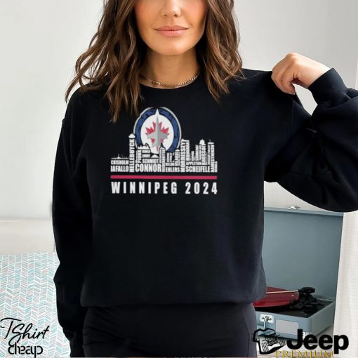 NHL Winnipeg Jets T Shirt, Winnipeg 2024 Skyline Shirt