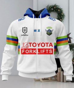 NRL Canberra Raiders Custom Name Number 2023 Away Jersey Zip Up Hoodie