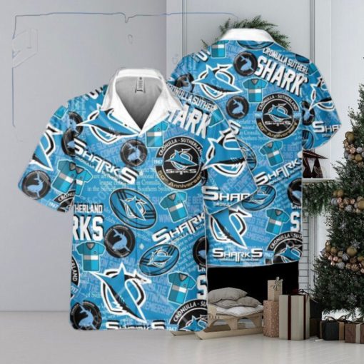 NRL Cronulla Sutherland Sharks Classic Hawaiian Shirt