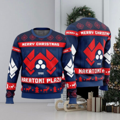 Nakatomi Plaza Die Hard Ugly Christmas Sweater Gift For Holiday 2024