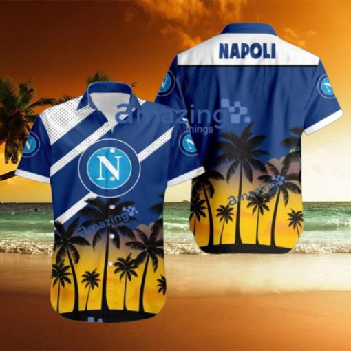 Napoli FC Logo Button Down Hawaiian Shirt Hip Summer Trend