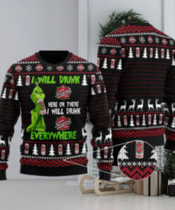 Narragansett Grinch Will Drink Everywhere Ugly Sweater