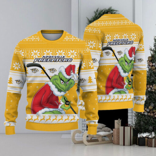Nashville Predators Grinch Christmas Ugly Sweater
