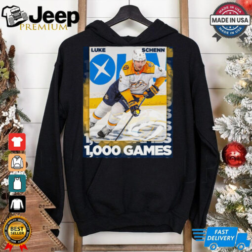 Nashville Predators Luke Schenn reaching 1,000 career NHL games Poster t shirt