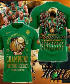 National Basketball Association 2023 2024 Champions Boston Celtics 18X NBA 3D T Shirt