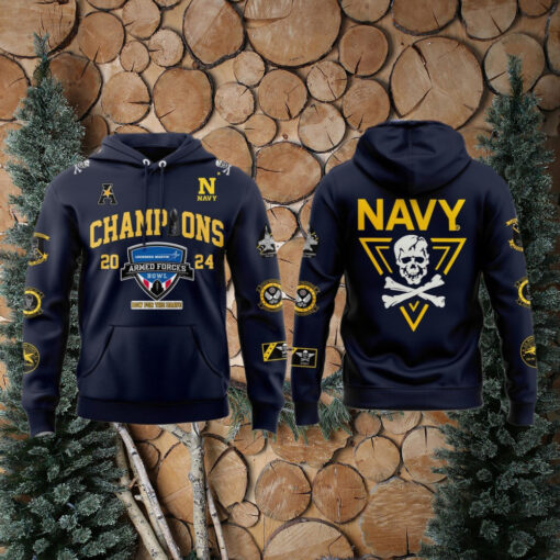 Navy Midshipmen Armed Forces Bowl Champions 2024 Hoodie