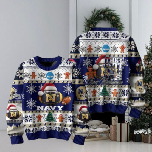 Navy Midshipmen Christmas They Not Like Us Midshipmen Ugly Sweater