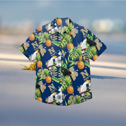 Navy Midshipmen Floral Hawaiian Shirt