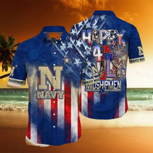 Navy Midshipmen NCAA3 Independence Day Holidays Hawaiian Shirt For Men Women Gift