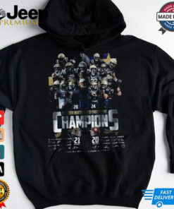 Navy Midshipmen Team 2024 Armed Forces Bowl Champions Signatures Shirt
