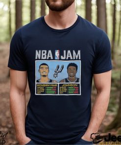 Nba Jam Spurs Wembanyama And Johnson Shirt
