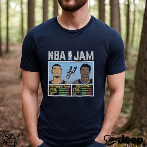 Nba Jam Spurs Wembanyama And Johnson Shirt