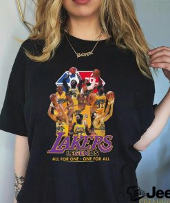 Nba Los Angeles Lakers All For One One For All Signatures Shirt