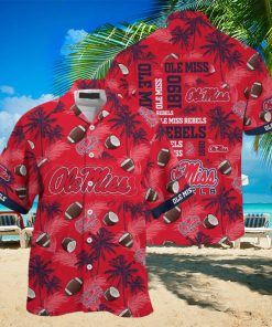 Ncaa Ole Miss Rebels Coconuts Red Hawaiian Shirt Aloha Casual Shirt For Men And Women