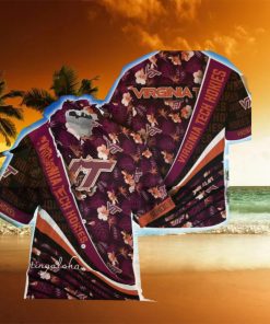 Ncaa Virginia Tech Hokies Maroon Black Ting Hawaiian Shirt Aloha Shirt