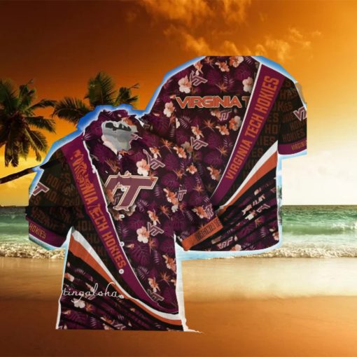 Ncaa Virginia Tech Hokies Maroon Black Ting Hawaiian Shirt Aloha Shirt