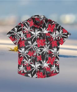 Nebraska Cornhuskers Black Floral Hawaiian Shirt