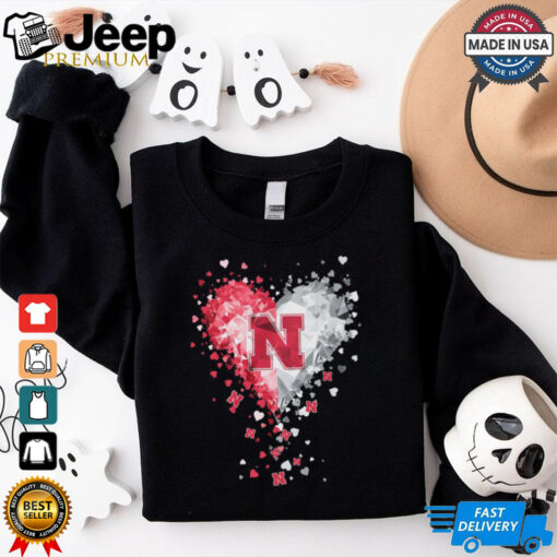 Nebraska Cornhuskers Crystal Heart Shirt