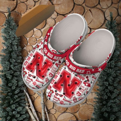 Nebraska Cornhuskers Go Big Bleed Red Crocs Clog Shoes