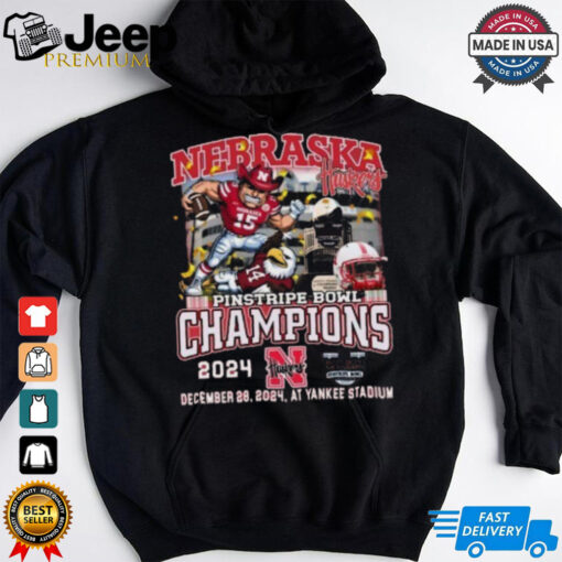 Nebraska Cornhuskers Mascot Pinstripe Bowl Champions 2024 Shirt