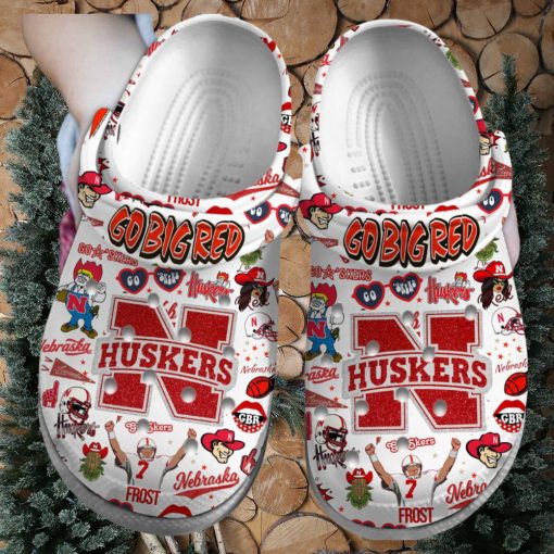 Nebraska Cornhuskers NCAA Sport Crocs Crocband Clogs Shoes Comfortable For Men Women and Kids
