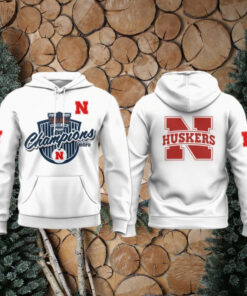 Nebraska Cornhuskers Pinstripe Bowl Celebration 2024 White Hoodie