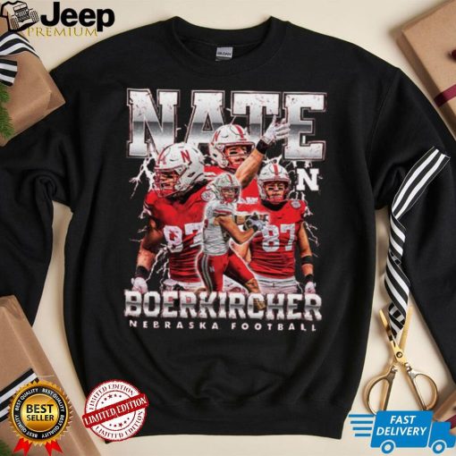 Nebraska NCAA Football Nate Boerkircher Hooded Shirt