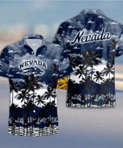 Nevada Wolf Pack Palms Tree Hawaiian Shirt