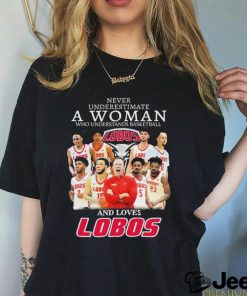 Never Underestimate A Woman Who Understand Basketball And Loves New Mexico Lobos Shirt