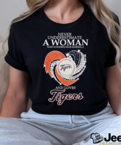 Never Underestimate A Woman Who Understands Baseball And Loves Detroit Tigers X Diamonds Shirt