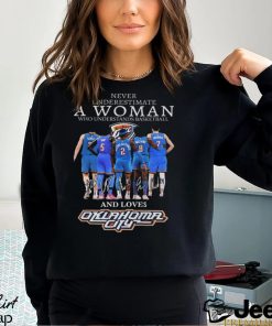 Never Underestimate A Woman Who Understands Basketball And Lover Oklahoma City Thunder T Shirt