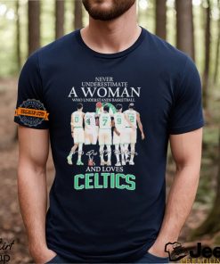 Never Underestimate A Woman Who Understands Basketball And Loves Celtics 2024 Shirt