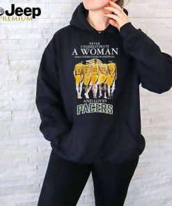 Never Underestimate A Woman Who Understands Basketball And Loves Indiana Pacers 2024 Signatures Shirt