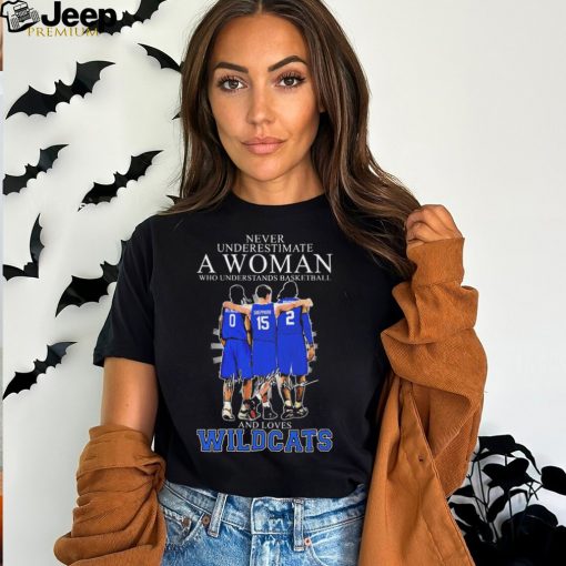 Never Underestimate A Woman Who Understands Basketball And Loves Kentucky Wildcats Sheppard, Dillingham And Bradshaw Signatures Shirt