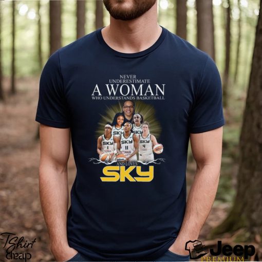 Never Underestimate A Woman Who Understands Basketball And Loves Sky Shirt