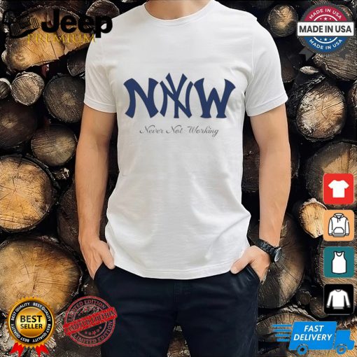 Never not working New York Yankees logo shirt